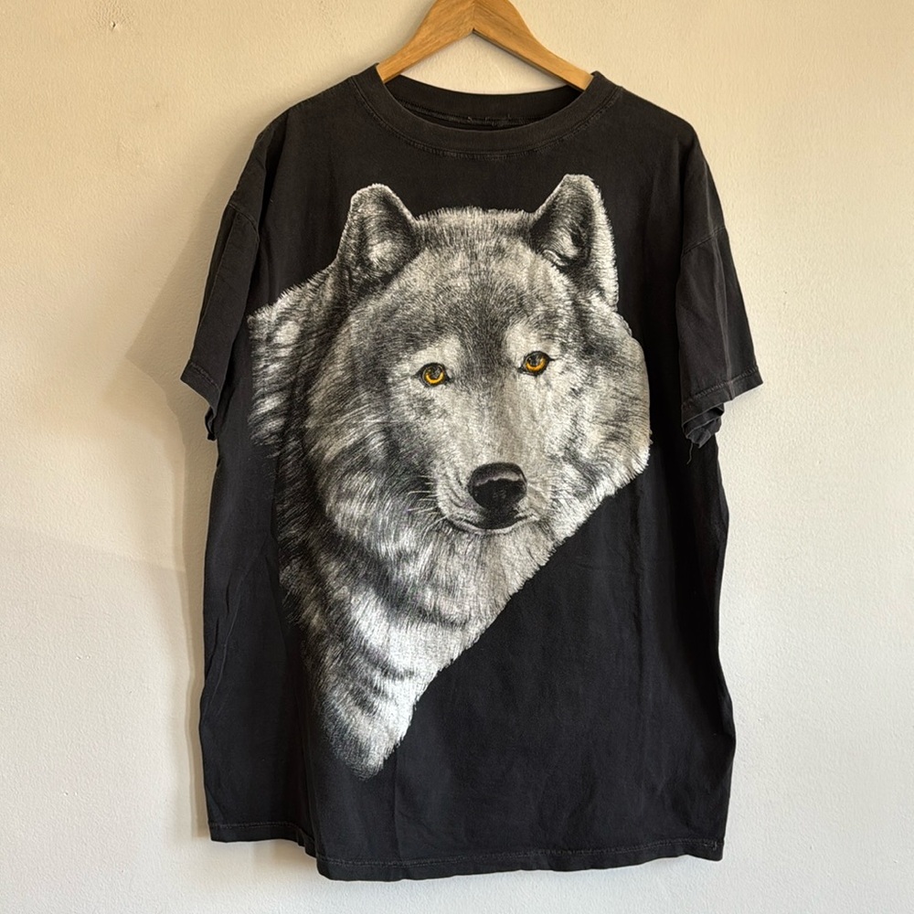 Vintage Wolf T-Shirt / XL / Big Print / 90s